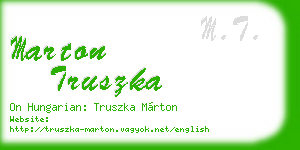 marton truszka business card